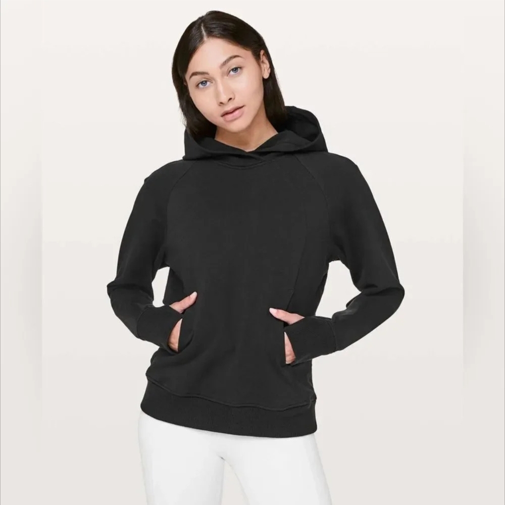 lululemon athletica Scuba Black Hoodie Sz 8